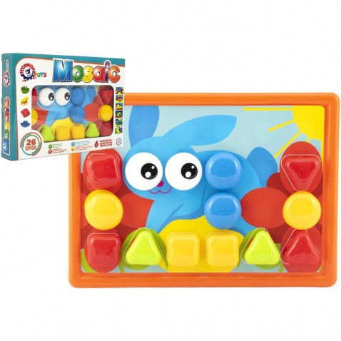 Mozaika klobúčik 4cm pre najmenších hladký 26ks, predlohy 6ks