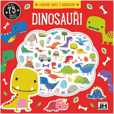 Zábavné úlohy s dinosaurami s penovými samolepkami