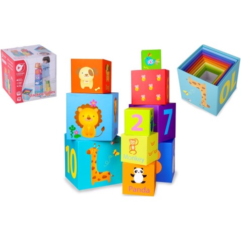 Kubus pyramída skladačka hranatá kartón 10ks