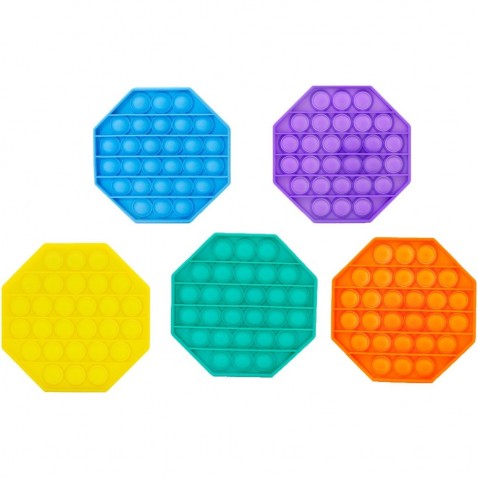 Bubble pops - spoločenská hra praskajúce bubliny 5 barev osemhran