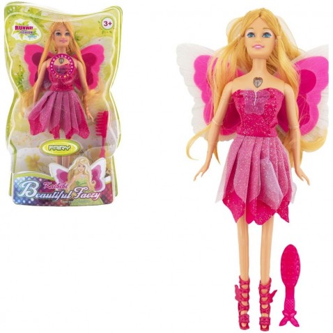Bábika víla s krídlami ružová