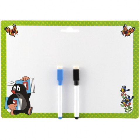 Tabuľka mazacia obojstranná Krtko + popisovače