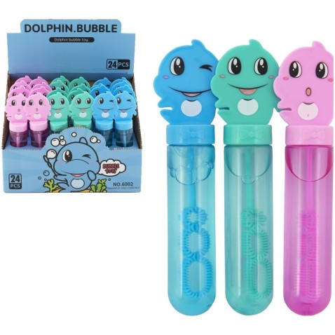 Bublifuk trubica delfín 14cm 3 farby