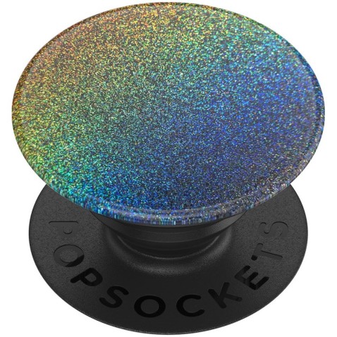 PopSockets PopGrip Gen.2, Midnight Flare, strieborno šedý s trblietkami, holografický efekt