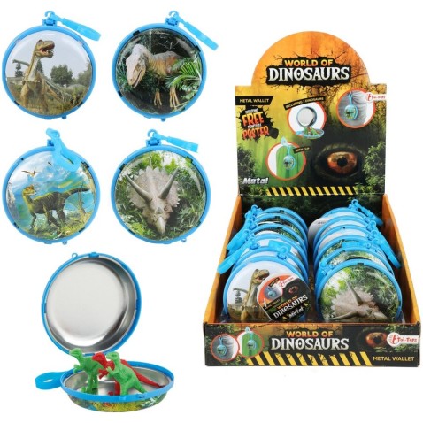 Peňaženka na kľúče dinosaurus 8cm 2 farby