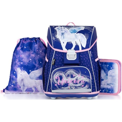 Školská taška Oxybag PREMIUM Unicorn pegas 22 3dielny set