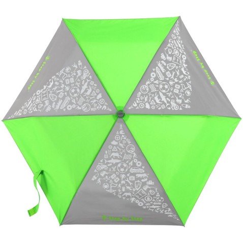 Detský skladací dáždnik s magickým efektom neónová zelená