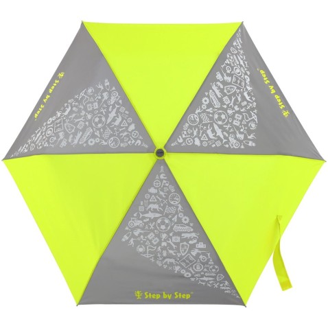 Detský skladací dáždnik s magickým efektom neónová žltá