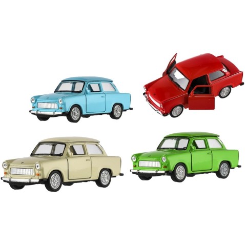 Auto Welly Trabant 601 Klasic kov/plast 11cm 1:34-39 na voľný chod 4 farby