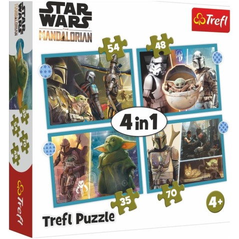 Trefl Puzzle 4v1 Mandalorian/Star Wars