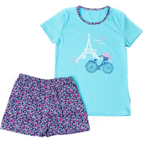 Dievčenské pyžamo Bettymode PARIS krátky rukáv