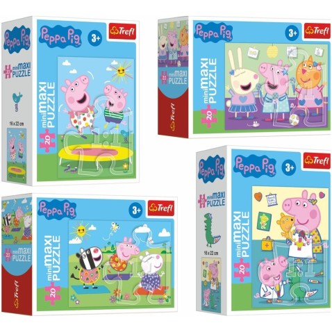 Trefl Minipuzzle miniMaxi 20 dielikov Prasiatko Peppa/Peppa Pig 4 druhy