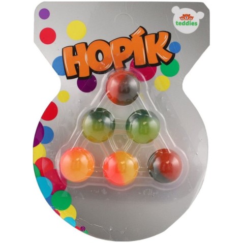 Hopík/loptička 3cm 6ks dúhový
