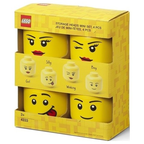 LEGO úložná hlava mini - Multi-pack 4 ks