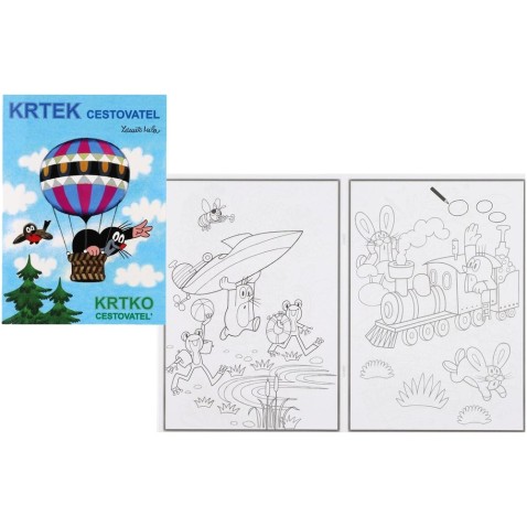 Omaľovánky A4 Krtko cestovateľ