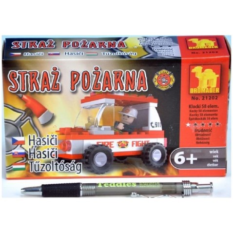Stavebnica Dromader Hasiči Auto 21202 58ks