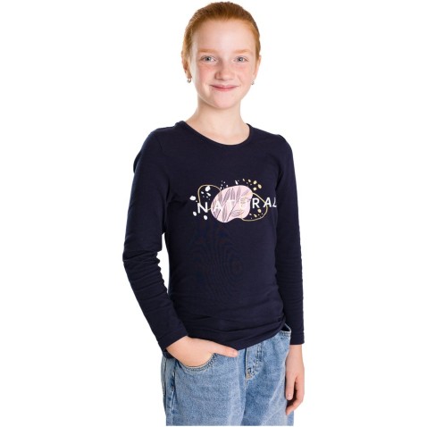 Dievčenské tričko Bettymode NATURAL dlhý rukáv