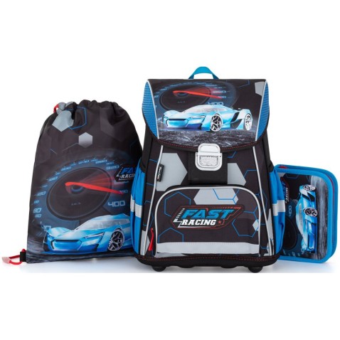 Školská taška Oxybag PREMIUM Auto 23 3dielny set