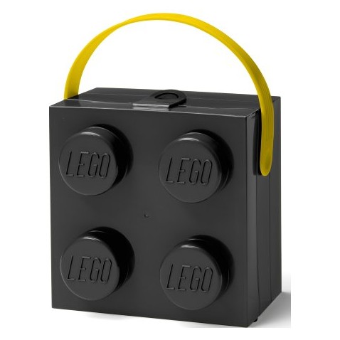 LEGO desiatový box s rukoväťou - čierny