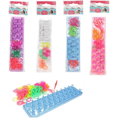Urob si svoj náramok - gumičky 300ks + náčinie + pletacie stav na náramky