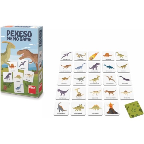 Pexeso Dinosaury 48ks pevných kartičiek