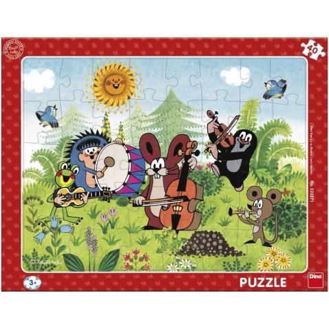 Puzzle doskové Krtko a kapela 40 dielikov