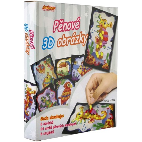 Obrázky 3D penové 6ks + stojančeky