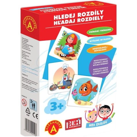 Hra školou Hľadaj rozdiely kreatívna a náučná hra