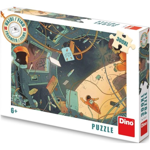 Dino Puzzle Vesmír - Nájdi 10 predmetov 300 dielikov XL