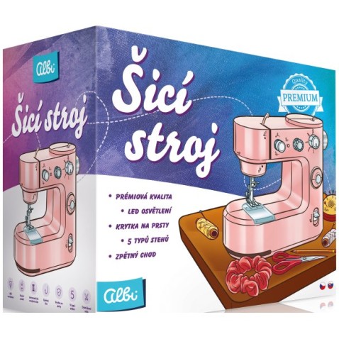 Detský šijací stroj Albi - ružový