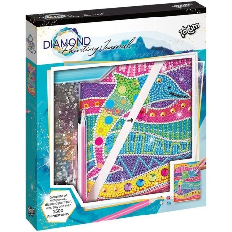 Kreatívna sada diamantový denník delfín s nalepovacími diamantmi