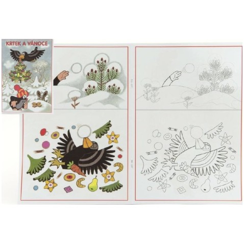 Omaľovánky - Krtko a Vianoce