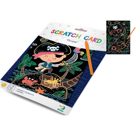 Škrabací obrázok farebný Piráti