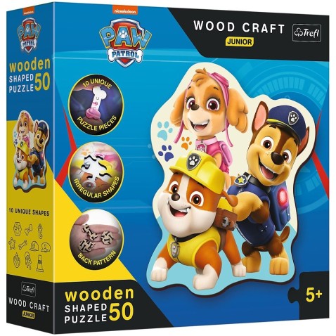 Drevené puzzle Junior 50 dielikov Legrační Tlapková Patrola/Paw Patrol