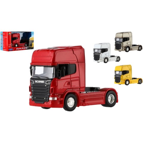 Auto kamión Welly V8 R730 kov/plast 9,5 cm na voľný chod 4 farby