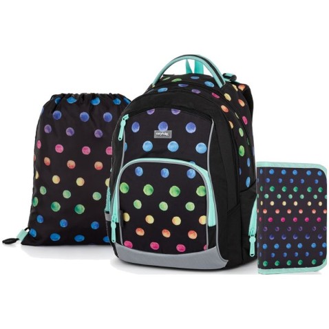 Školská taška OXY GO Dots 3dielny set