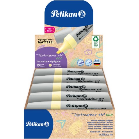 Zvýrazňovač 490 eco pastelový žltý