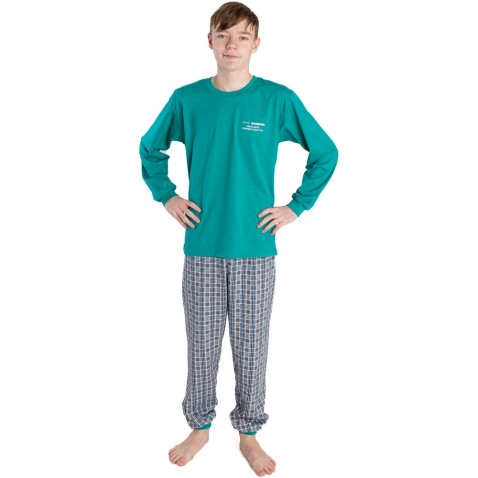 Chlapčenské pyžamo Bettymode URBAN PREMIUM GREEN dlhý rukáv