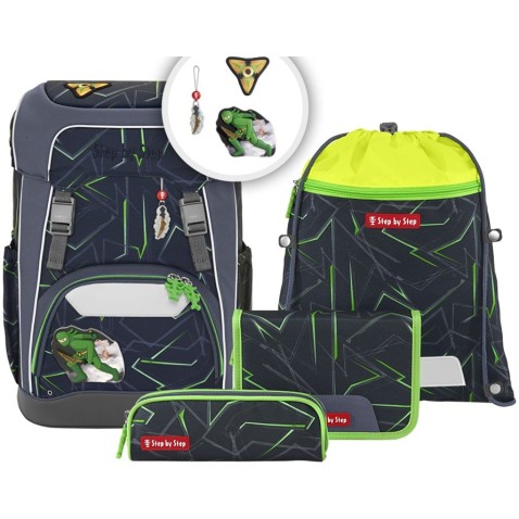 Školský batoh pre prváčika GIANT Step by Step Ninja Kimo - 5dielny set