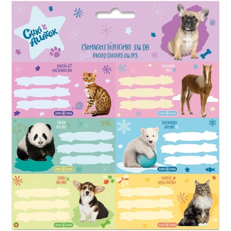 Ars Una Menovky na zošity Cute Animals