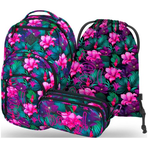 Študentský batoh Baagl Coolmate Paradise, 3 dielny set