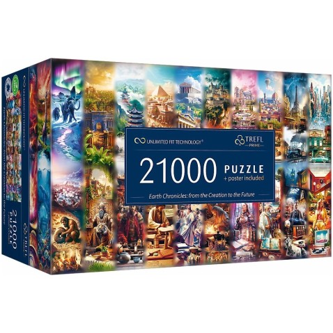 Puzzle Earth Chronicles: od stvorenia po budúcnosť 21000 dielikov