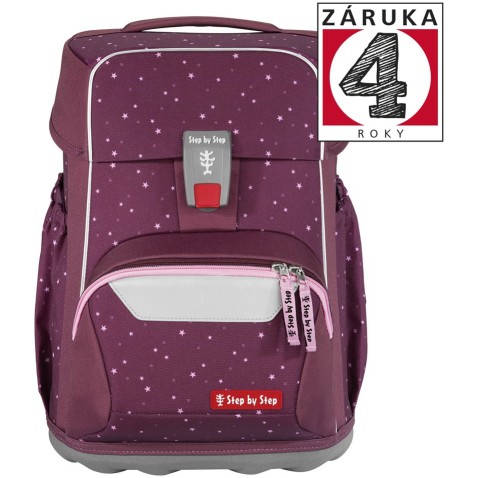 Školská taška pre prváka Step by Step BASIS Berry Stars, 4dielny set