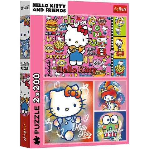 Puzzle 2x200 Hello Kitty a priatelia
