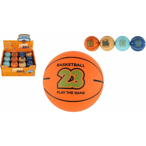 Loptička extrémne skákacia basketbalová 6cm 4 farieb