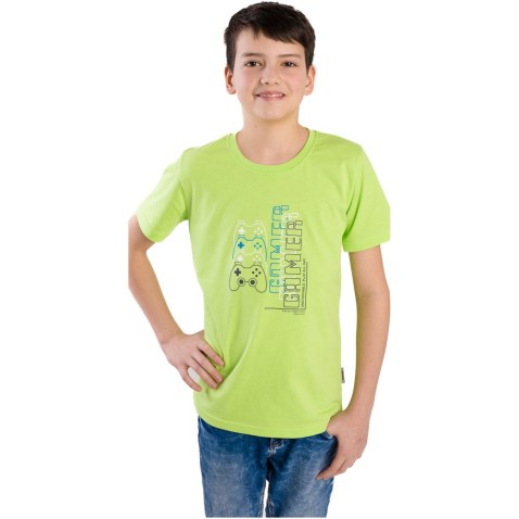 Chlapčenské tričko Bettymode PLAY ALL DAY LIME krátky rukáv