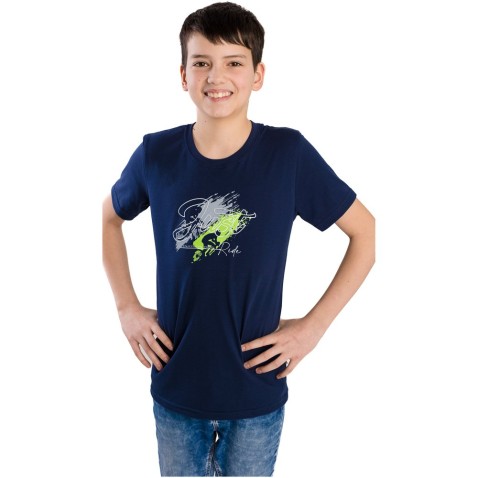 Chlapčenské tričko Bettymode KOLO Tmavomodrá krátky rukáv