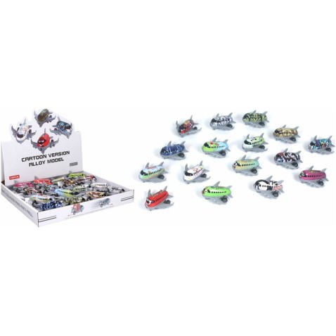 Lietadlo na spätné natiahnutie 7,5 cm, mix farieb