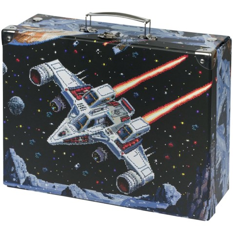Kufrík na výtvarnú Baagl Pixel Space s kovaním