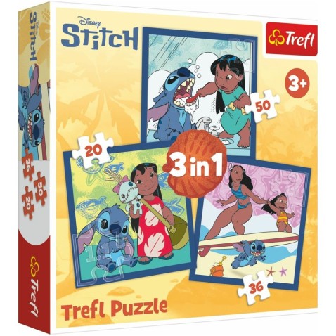 Puzzle 3v1 Lilo&Stitch - Čas na stehy